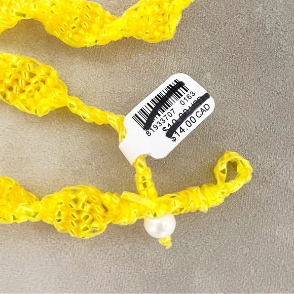 NWT Urban Outfitters Two Yellow Beaded Bracelets - Picture 2 of 3